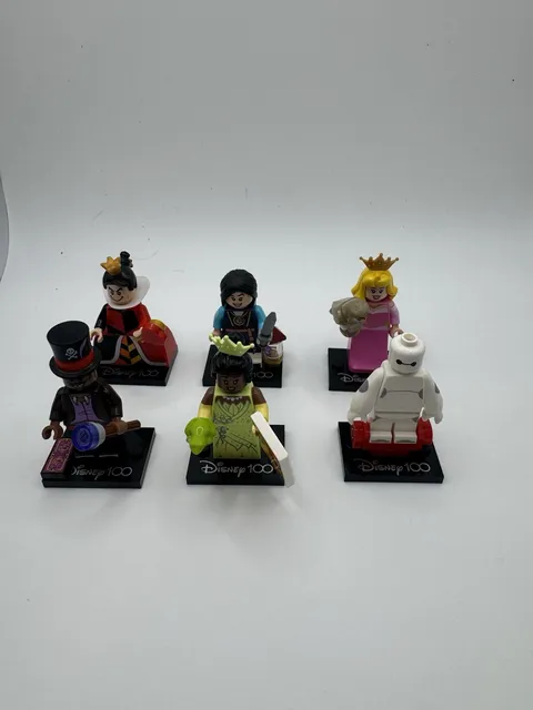 LEGO Minifigures Disney 100 71038 Lot Of 6 Baymax Aurora Dr Mulan Tiana Princess