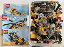 Lego Creator 31023 Yellow Racers - Helicopter~Car~Boat~~3 manuals