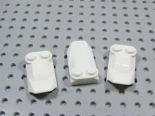 LEGO Lot of 3 White 3x2x2/3 Slopes Curved w/ Wing End BH