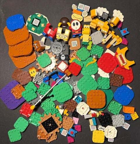 LEGO Super Mario Mixed Lot Characters Scan Tiles Biome Plates Parts Pieces