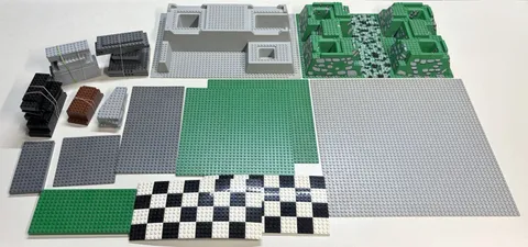 Huge Lego Landscape Lot | Raised & Large Baseplates, Assorted Plates