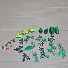LEGO Plants Trees Lot 1+ oz Various Colors And Types Flowers Leaves Veg