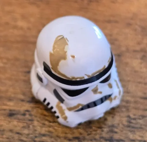 LEGO Star Wars - Minifig, Headgear Helmet Stormtrooper, 2 Chin Holes - Dirty