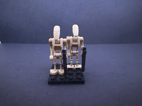 Battle Droid - Tan, Angled Arm and Straight Arm Lego