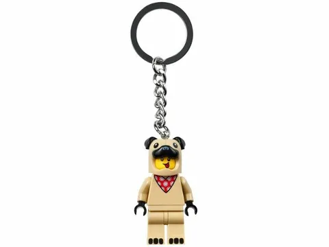LEGO City French Bulldog Guy Minifigure Keyring 854158