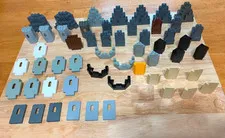 Lot of 50+ LEGO Castle Pieces - Wall Corner Turret LURP- Some with Heavy Damage