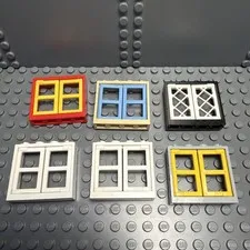 Lot Of 6 Random Lego Windows With Frames 60594 60608 60607