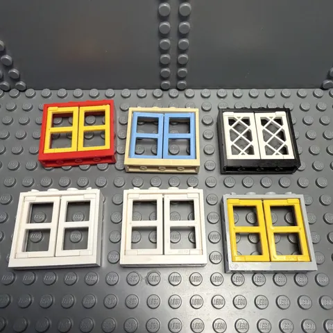 Lot Of 6 Random Lego Windows With Frames 60594 60608 60607