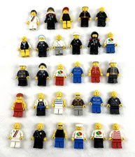 Vintage Lego MiniFigures Lot of 29, Mostly City Town, People, Workers, Free Ship