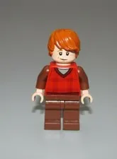 LEGO Harry Potter Ron Weasley red tartan sweater minifigure 10217 Diagon Alley