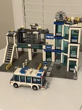 Lego City 7498 Police Station with 60043 Prisoner Transport Vehicle, incomplete