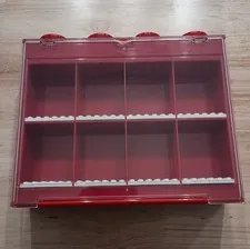 Lego 2013 Red 8 Minifigure Stackable Display Case 