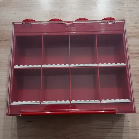 Lego 2013 Red 8 Minifigure Stackable Display Case 