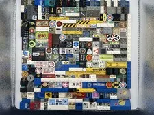Lego Decal And Sticker Parts Lot And Baseplate Rare Cool Prints See Pics