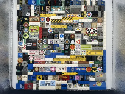 Lego Decal And Sticker Parts Lot And Baseplate Rare Cool Prints See Pics