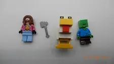 LEGO Minecraft Movie Garrett Garbage Man and Zombie Chicken Jockey Minifigures