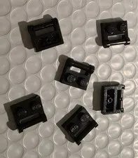 NEW LEGO 6X BLACK PLATE 1X2 W/STICK 3.18 #48336.
