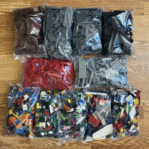 Bulk Sorted Lego 10lbs 13oz Sorted Red Dark Gray Black Mixed Bricks