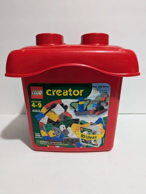2.5 Pounds Mixed Lego Bricks & Pieces in #4103 Red Tub - A Great Starter Set! 