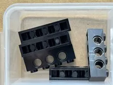 LEGO Parts - Black Technic, Brick 1 x 4 with Holes - No 3701 - QTY 5