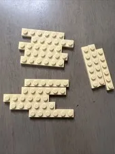 LEGO 3666 Tan Plate 1x6 - 13 Pieces