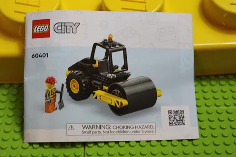 LEGO (60401)CITY: Construction Steamroller, Used, 100% Complete W/Manual, No Box