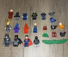 LEGO Marvel and DC Minifigure Lot (Armored Batman, Superman, Loki, Nebula, etc)