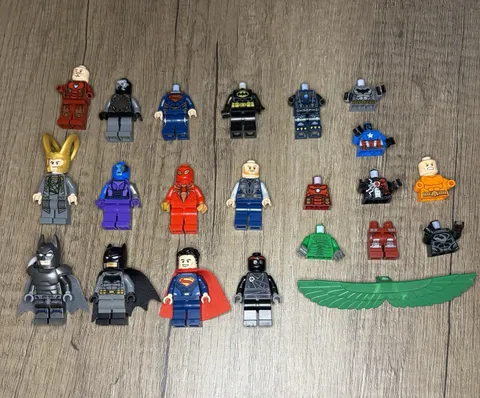 LEGO Marvel and DC Minifigure Lot (Armored Batman, Superman, Loki, Nebula, etc)