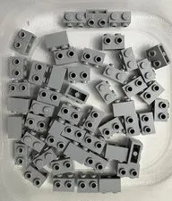 LEGO 50-piece White Brick, Modified 1 x 2 with Studs on 1 Side