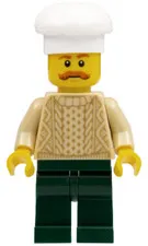 LEGO: Chef Tan Knit Sweater Bushy Moustache (hol129)