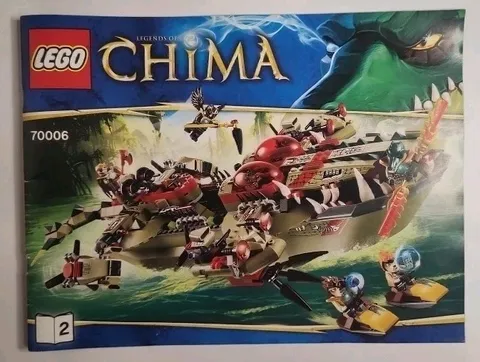 Official LEGO 70006 Chima Cragger's Command Ship Instruction Manual Only Book 2.