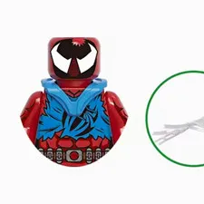 LEGO Scarlet Spider Minifigure with White Web Accessories Plastic Age 5+