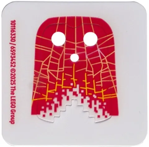 Lego NEW Trans-Clear MINIFIG Plastic CAPE Stepped Edge Pixelated Spider-Man sp5