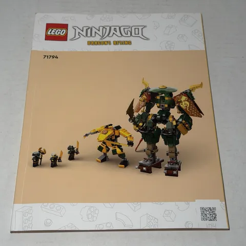 Lego Ninjago Dragon’s Rising 71794 Lloyd & Arin’s Ninja Team Mechs Manual Only