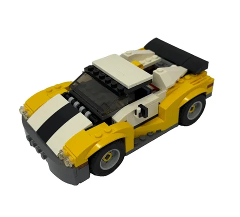 LEGO Creator Fast Car 31046 3-in-1 Yellow Sports Car Vehicle Built No Manual