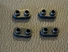 LEGO Parts Black Plate Round 1 x 2 Open Studs Part # 35480 Lot of 4