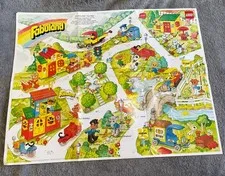 Lego Fabuland Fun Map 1982- Promotional Poster-  Very Rare, 22” x 17”