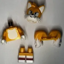 Lego New Tails Miles Prower Angry Sonic Minifigure