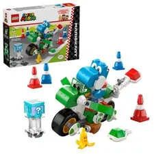 LEGO Super Mario: Mario Kart Yoshi Bike - Building Toy Set for Multicolor