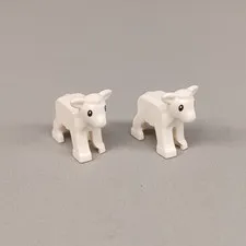Lot of 2 New LEGO Lambs Baby Sheep (White) - Farm, City, Pets, Zoo, Wildlife