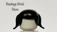 LEGO Minifig BLACK PIGTAIL HAIR, PIGTAILS Female Girl Classic Town Minifig