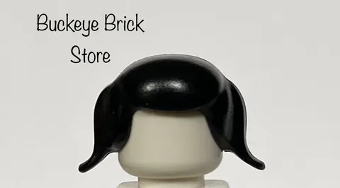 LEGO Minifig BLACK PIGTAIL HAIR, PIGTAILS Female Girl Classic Town Minifig
