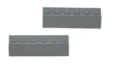2 Lego® TRAIN Railway 9V RC Roof 6x2 GREY STANDARD