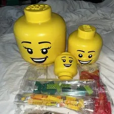 Lego Mixed Lot—  With Three Lego Holders see pictures and description