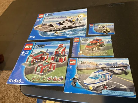 LEGO City 7899 (1-3) 7945 (1, 4-6) 7741 Police Boat and Helicopter Manuals Only