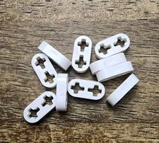 LEGO White Technic, Liftarm Thin 1 x 2 - Axle Holes. QTY 10. 41677