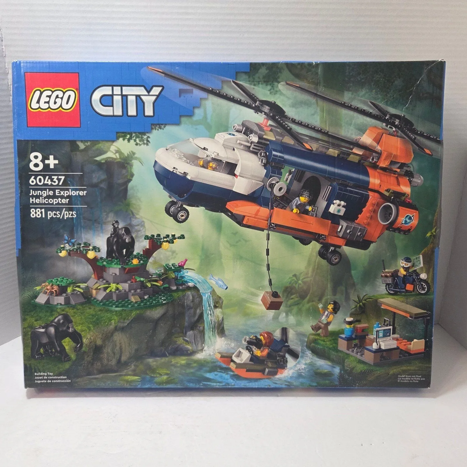 LEGO City Jungle Explorer Helicopter at Base Camp 60437 NEW Open Box Sealed Bags