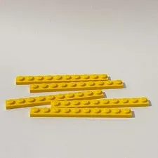 Lego 4477 Yellow Replacement Add-on Pieces Parts Lot of 5
