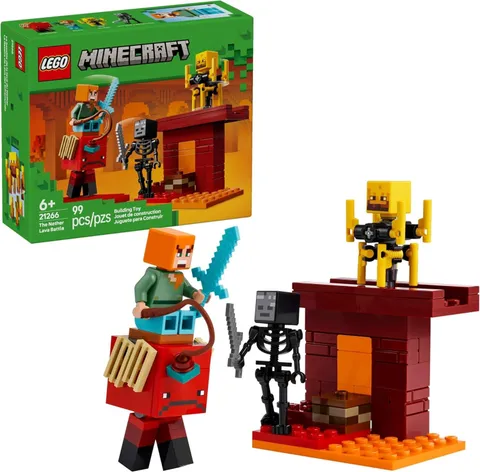Lego Minecraft The Nether Lava Battle Building Toy Set 99 Pieces (21266 )™