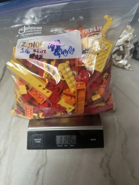 LEGO Red/Yellow/Orange Piece Lot (Read description)